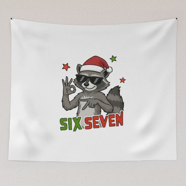 Item preview, 67 meme racoon christmas designed and sold by fahhmemedropss.