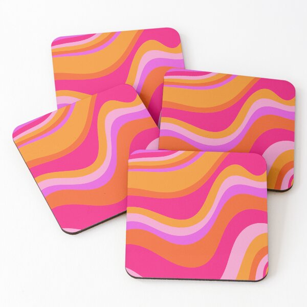 Item preview, Retro Waves Abstract Pattern Pink Magenta Orange designed and sold by kierkegaard.
