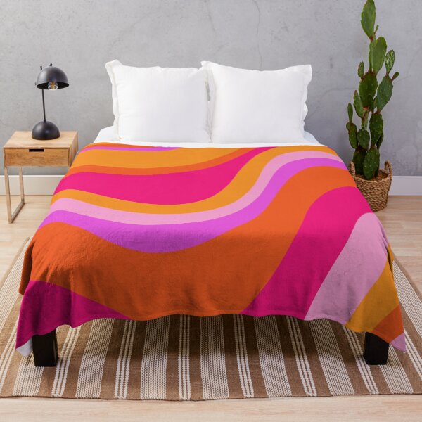 Item preview, Retro Waves Abstract Pattern Pink Magenta Orange designed and sold by kierkegaard.