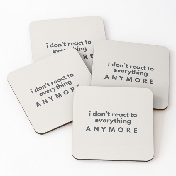 Item preview, I Don’t React to Everything Anymore Minimalist Quote Shirt Calm Mindset Design designed and sold by Minimalist Typography.