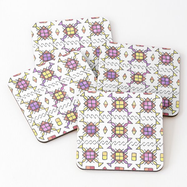 Item preview, Sophie - Hand Drawn Geometric Square Pattern designed and sold by AJPrettyObscene.