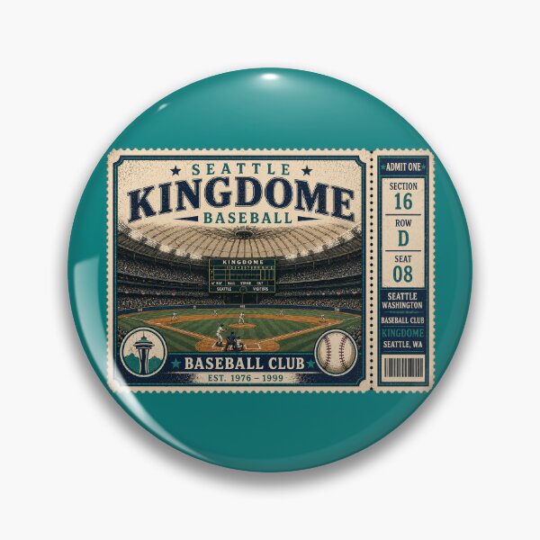 Item preview, Seattle Baseball Vintage Ticket Stub Kingdome Retro Dome Stadium Design designed and sold by GhostDawgs.