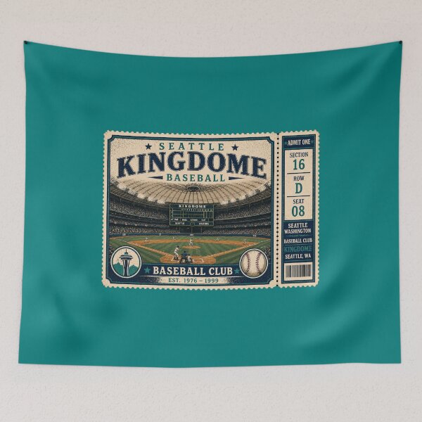Item preview, Seattle Baseball Vintage Ticket Stub Kingdome Retro Dome Stadium Design designed and sold by GhostDawgs.
