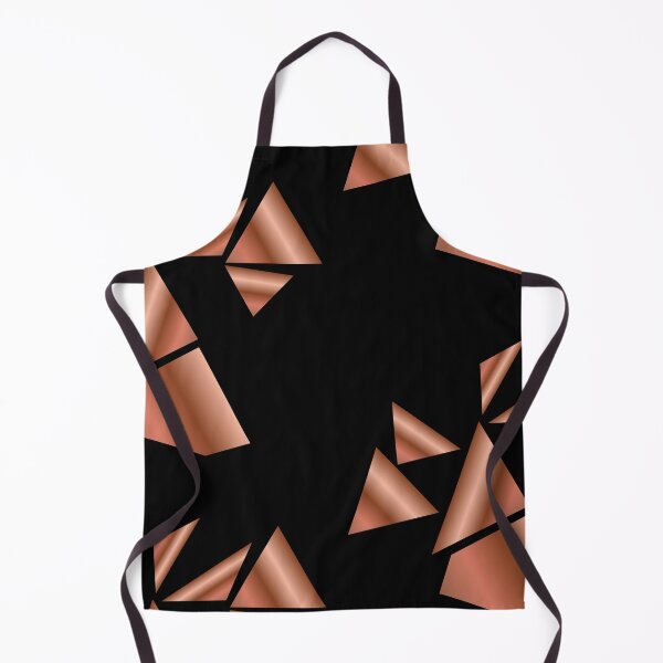 Item preview, Rose Gold and Black Abstract Geometric Triangles designed and sold by Typomuse-studio.