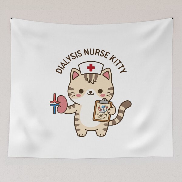 Item preview, Dialysis Nurse Kitty – Cute Nephrology Nurse Cat designed and sold by officinelala.