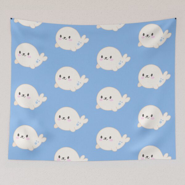 Item preview, Cute baby white seal- soft sweet collection designed and sold by Mirevi1.