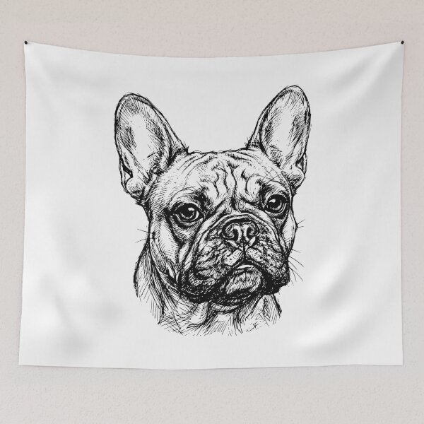 Item preview, French Bulldog Detailed Sketch - Frenchie Lover Dog Art designed and sold by France 27.