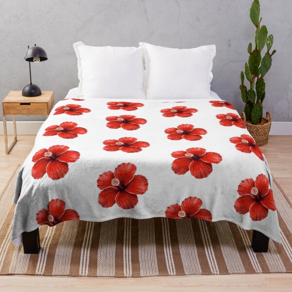 Item preview, Red hibiscus flower watercolor painting  designed and sold by uunaa.