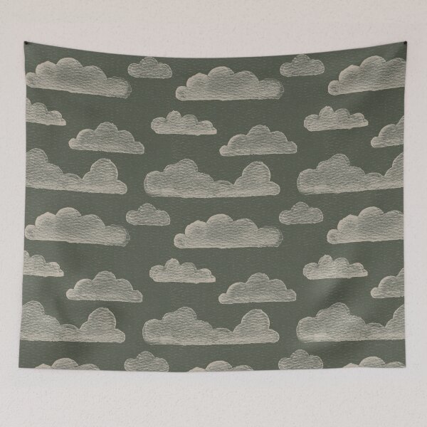 Item preview, Dreamtime Clouds Watercolor Pattern - Pine + Dove designed and sold by Irene Estelle.