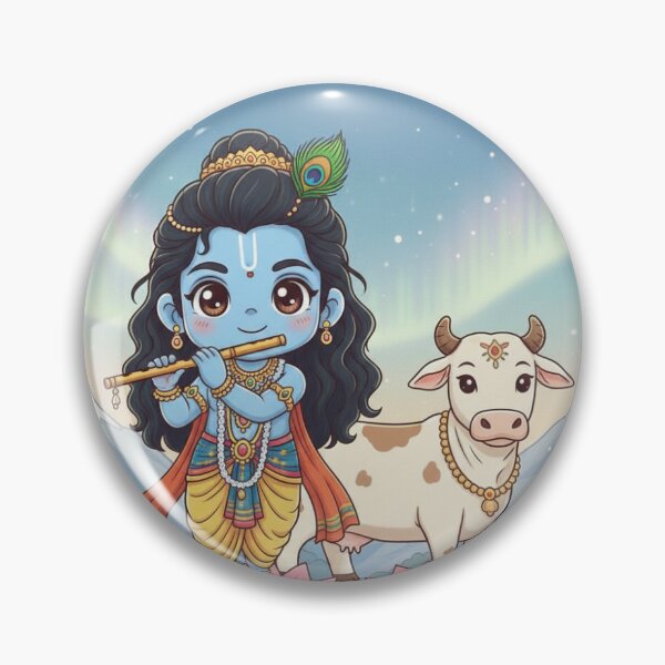 Item preview, Chibi Krishna playing the flute  designed and sold by daathdweller.