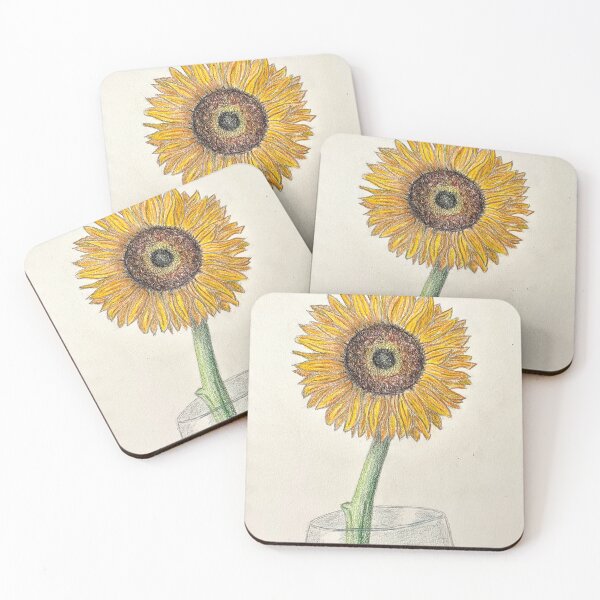 Item preview, Sunflower in vase drawing designed and sold by LornaAshworth.