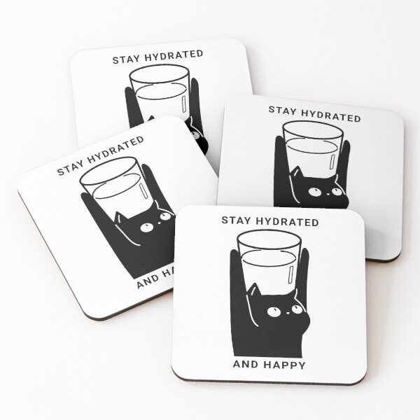 Item preview, Hydrated Black Cat: A Daily Dose of Self-Care & Joy designed and sold by AkaiRoom.