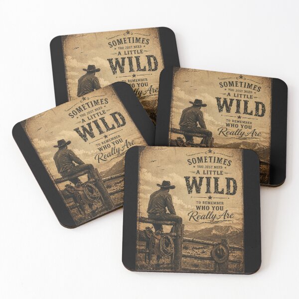 Item preview, Sometimes You Just Need a Little Wild – Cowboy Inspirational Western Art designed and sold by  QuarterHorseArt by Just my Studio.