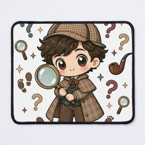 Item preview, Cute Chibi Sherlock Holmes Detective  designed and sold by EDAE.