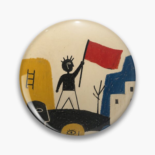 Item preview, Naïve Abstract Revolution Art – Folk Style Flag Figure Minimalist Political Abstract Illustration designed and sold by DrizzyV.