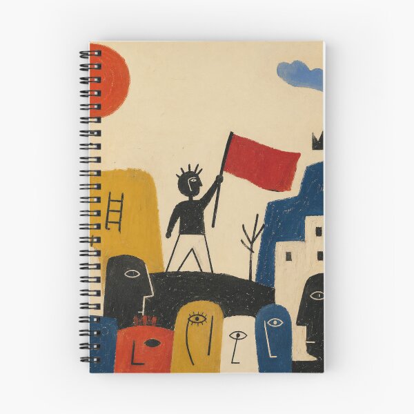 Item preview, Naïve Abstract Revolution Art – Folk Style Flag Figure Minimalist Political Abstract Illustration designed and sold by DrizzyV.