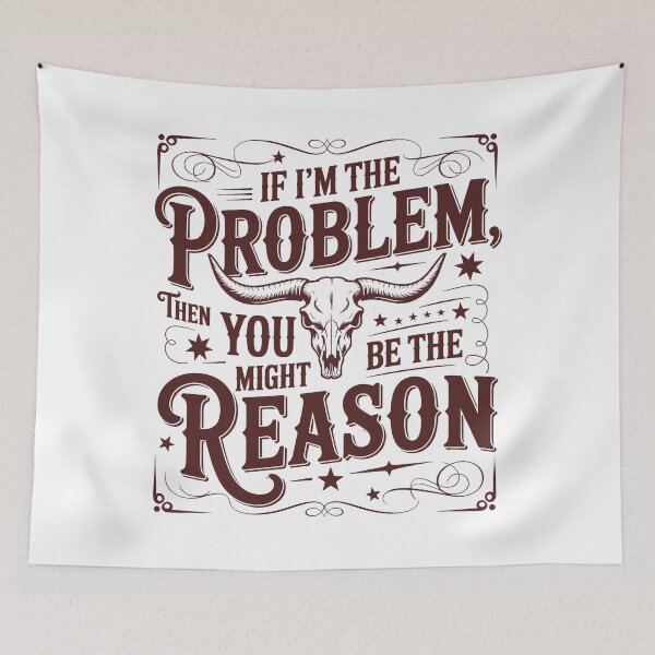 Item preview, If I’m the Problem Then You Might Be the Reason Funny Western Shirt | Cowboy Quote Tee | Vintage Rodeo Graphic designed and sold by LunarPixel art.