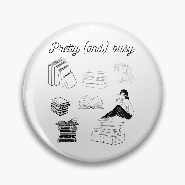 Item preview, Pretty (and) Busy – Book Lover Aesthetic Line Art Design designed and sold by GaMaDesing.
