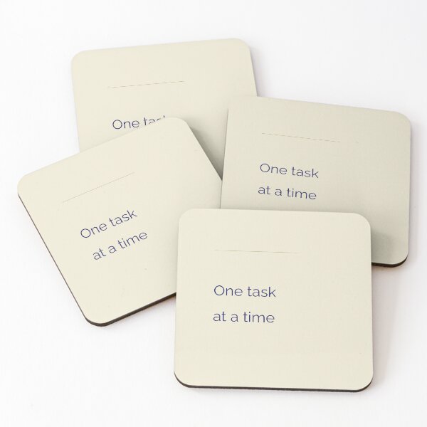 Item preview, One task at a time | Productivity Quote | Minimalist Focus Design designed and sold by BalancedCoNL.