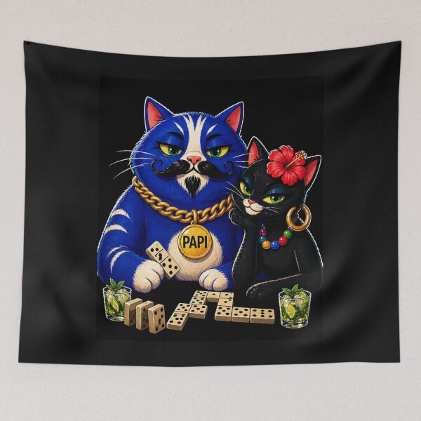 Item preview, Gangster Papi Domino Swagger Cat designed and sold by ZunZunArt.