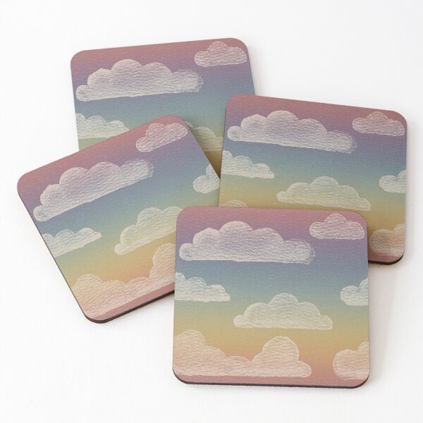 Item preview, Dreamtime Clouds Watercolor Pattern - Rainbow Sunset + Dove designed and sold by Irene Estelle.