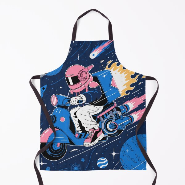 Item preview, Space Delivery Boy | Futuristic Courier in Space | Cyberpunk Delivery Aesthetic Sticker designed and sold by inkfusionhub99.