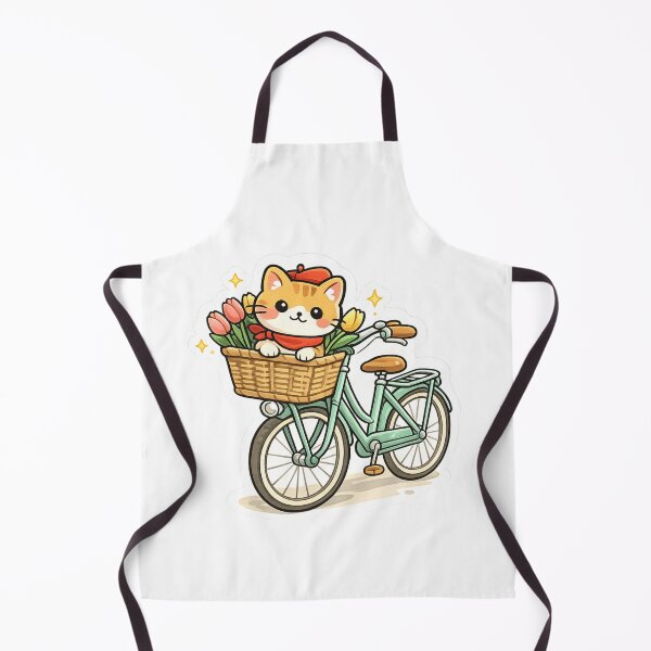 Item preview, Cute Amsterdam Cat Bicycle Sticker – Dutch Tulip Vibes designed and sold by ZYNORAworld.