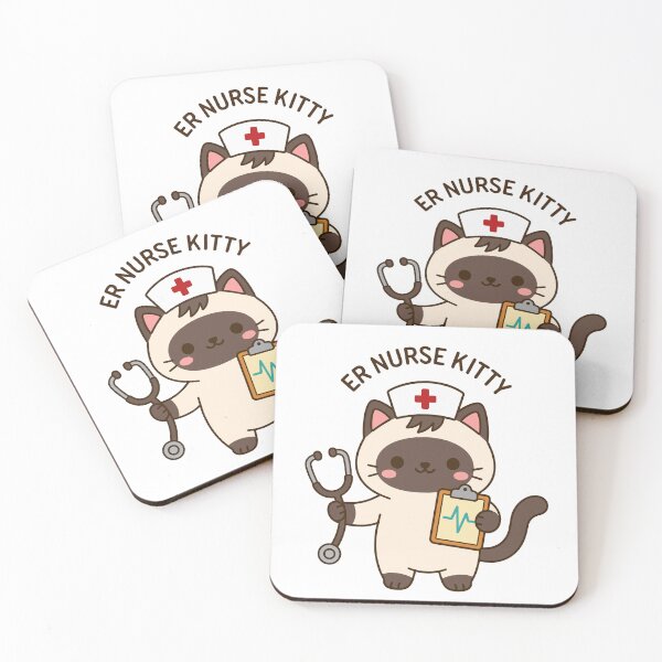 Item preview, ER Nurse Kitty – Cute Emergency Room Nurse Cat designed and sold by officinelala.