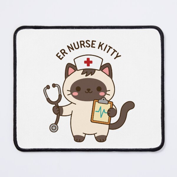 Item preview, ER Nurse Kitty – Cute Emergency Room Nurse Cat designed and sold by officinelala.