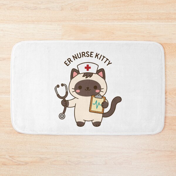 Item preview, ER Nurse Kitty – Cute Emergency Room Nurse Cat designed and sold by officinelala.