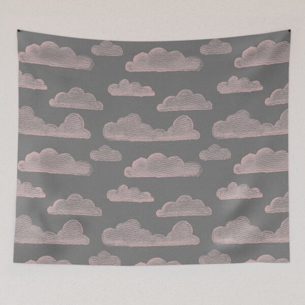 Item preview, Dreamtime Clouds Watercolor Pattern - Slate + Rose designed and sold by Irene Estelle.