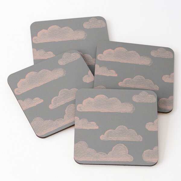 Item preview, Dreamtime Clouds Watercolor Pattern - Slate + Coral designed and sold by Irene Estelle.