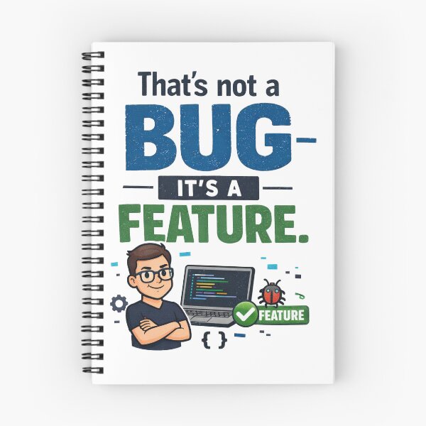 Item preview, Not a Bug It’s a Feature Funny Coding Design designed and sold by CoolTShirtDesign.
