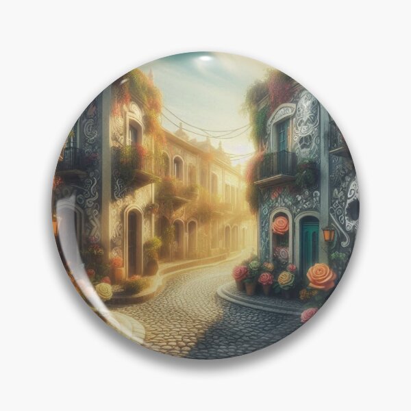 Item preview, Romantic Floral Street with Sugar Skull Mural designed and sold by ZolaDesings.