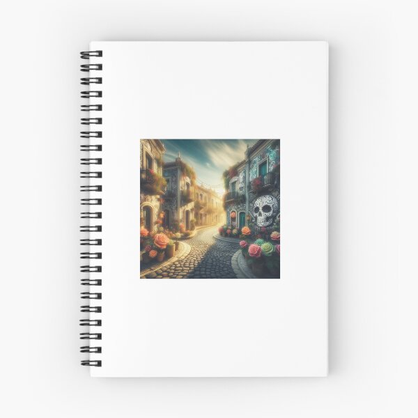 Item preview, Romantic Floral Street with Sugar Skull Mural designed and sold by ZolaDesings.