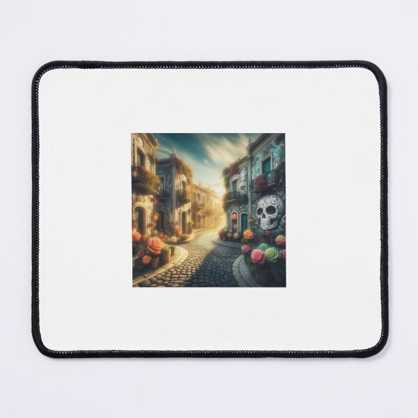 Item preview, Romantic Floral Street with Sugar Skull Mural designed and sold by ZolaDesings.