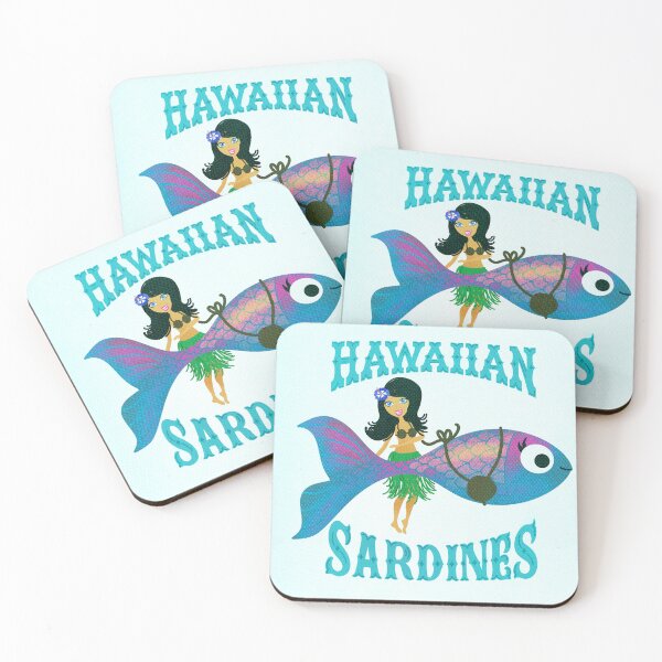 Item preview, Hawaiian Sardines Retro Tropical Fish Illustration designed and sold by What a Great Shop!.