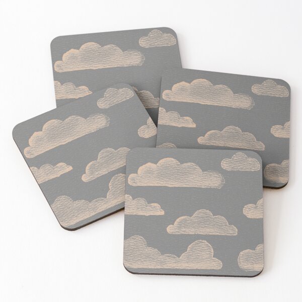 Item preview, Dreamtime Clouds Watercolor Pattern - Slate + Melon designed and sold by Irene Estelle.