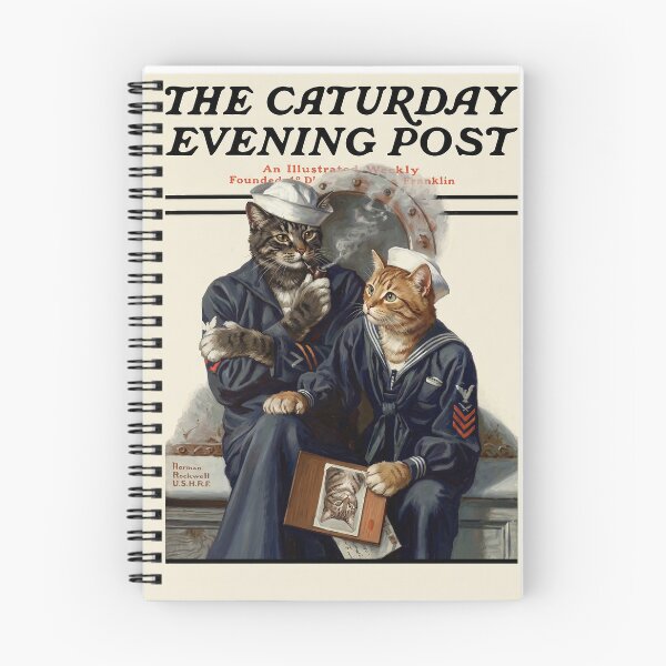 Item preview, The Caturday Evening Post • Nautical Nights & Nine Lives designed and sold by graficsfx.