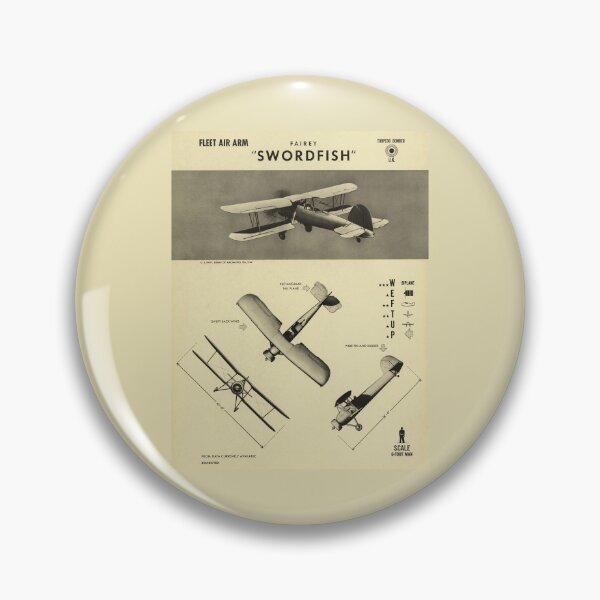 Item preview, Fairey Swordfish WW2 Biplane Torpedo Bomber Naval Aviation Intelligence Sheet designed and sold by MilitaryMart.