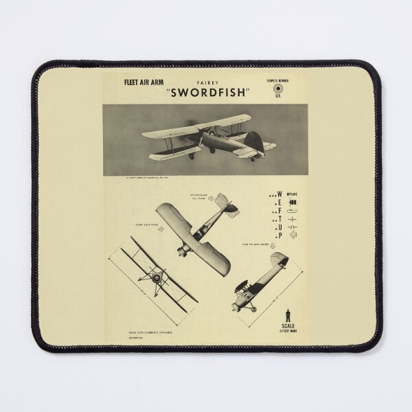 Item preview, Fairey Swordfish WW2 Biplane Torpedo Bomber Naval Aviation Intelligence Sheet designed and sold by MilitaryMart.
