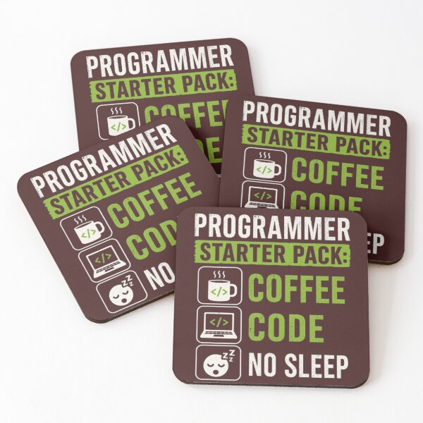 Item preview, Programmer Starter Pack Coffee Code No Sleep Funny Programmer Shirt designed and sold by JAMOUM1.