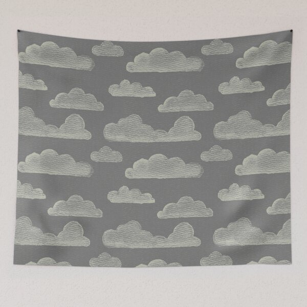 Item preview, Dreamtime Clouds Watercolor Pattern - Slate + Tea designed and sold by Irene Estelle.