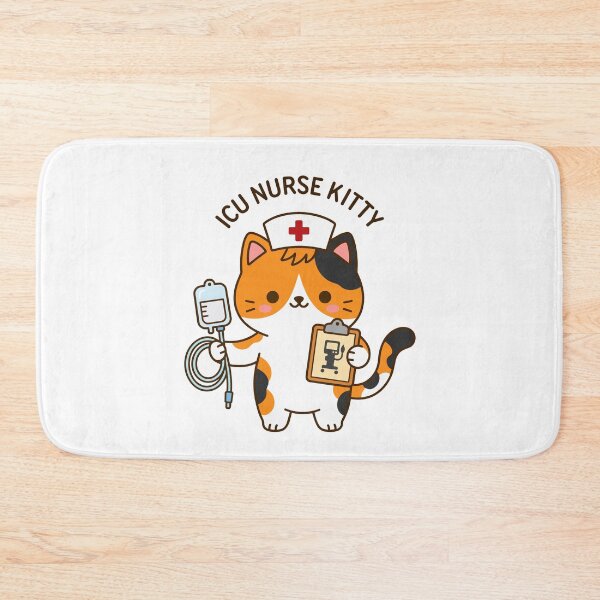 Item preview, ICU Nurse Kitty – Cute Intensive Care Nurse Cat designed and sold by officinelala.