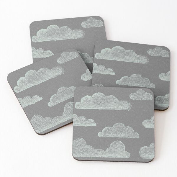 Item preview, Dreamtime Clouds Watercolor Pattern - Slate + Mint designed and sold by Irene Estelle.