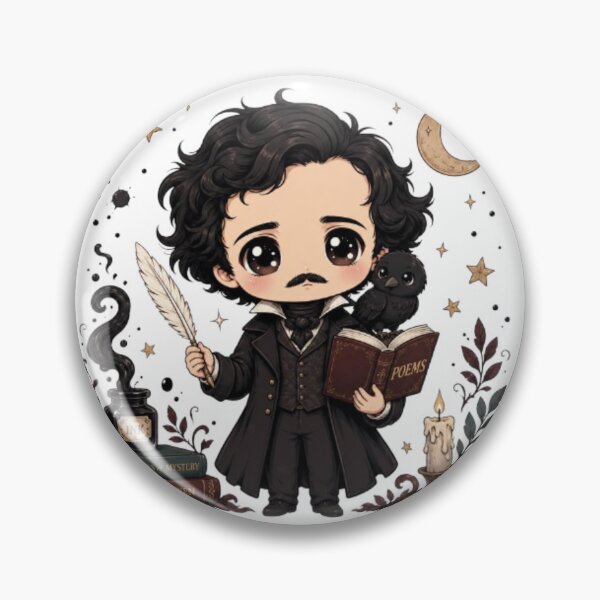 Item preview, Cute Chibi Edgar Allan Poe Dark Academia designed and sold by EDAE.