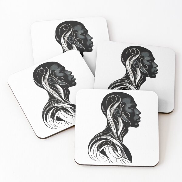 Item preview, minimalist face of a beautiful black man designed and sold by Lellenatavarez.