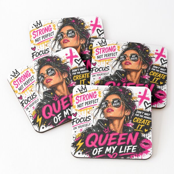 Item preview, Queen of My Life – Strong Not Perfect Empowered Woman Street Art Design designed and sold by Erik Visnievskij.