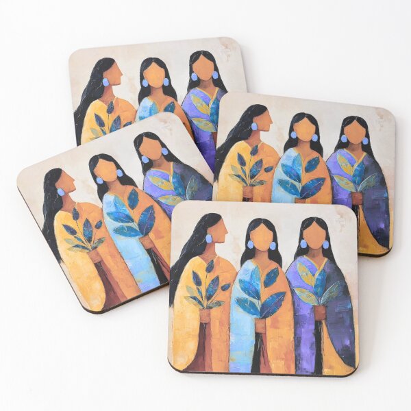 Item preview, ​Three Bedouin Sisters - Arabian Heritage & Authentic Tribal Women Art designed and sold by crystalar95.