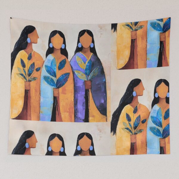 Item preview, ​Three Bedouin Sisters - Arabian Heritage & Authentic Tribal Women Art designed and sold by crystalar95.